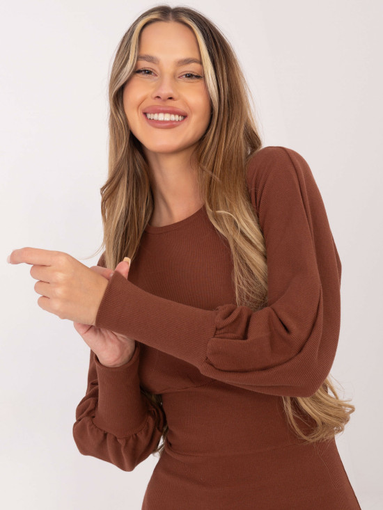 RUE PARIS Barna csíkos ruha