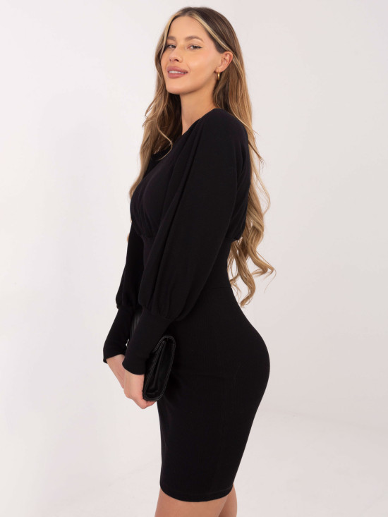 Fekete csíkos ruha RUE PARIS