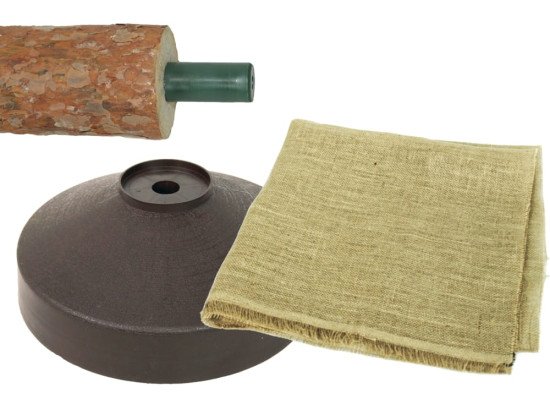 Természetes hatású lucfenyő karácsonyfa törzsön – 220 cm