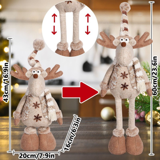 Karácsonyi plüss figura RÉNSZARVAS 60 cm