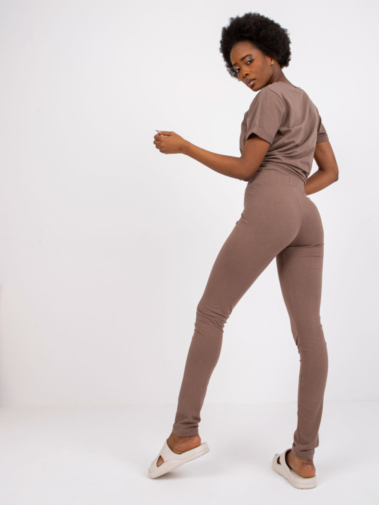 Stílusos barna színű leggings