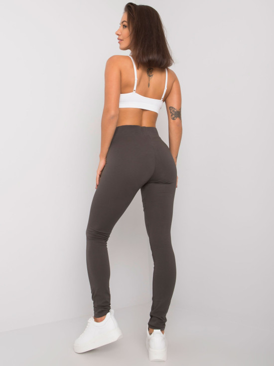 Sima női leggings khaki színben