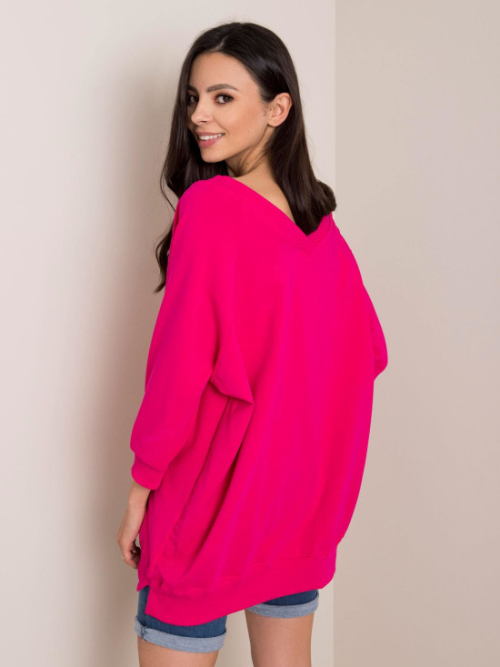 Sötét rózsaszínű oversize pulóver RUE PARIS