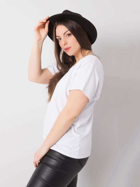 Fehér színű plus size pamut póló