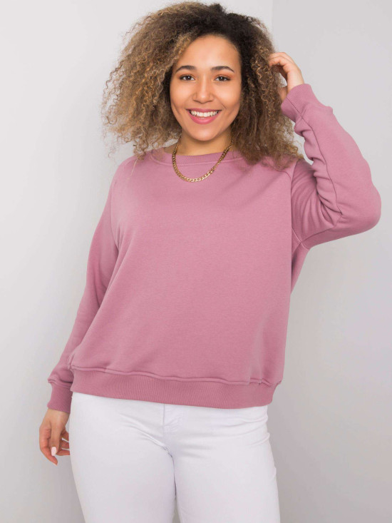Rózsaszínű plus size pulóver