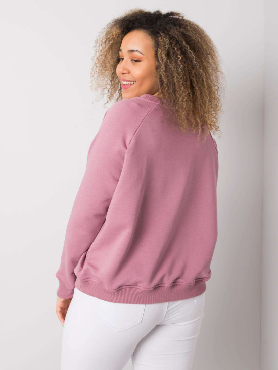 Rózsaszínű plus size pulóver