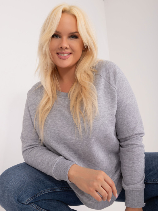Szürke színű plus size pulóver