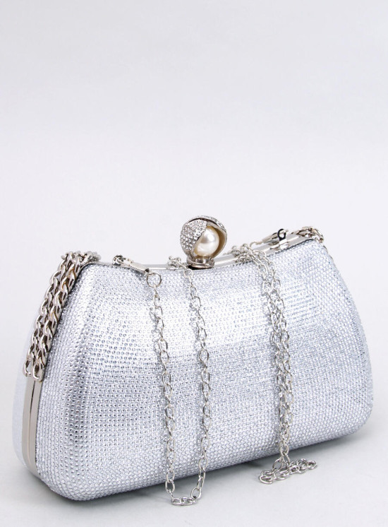 Alkalmi clutch kézitáska - ezüst színű