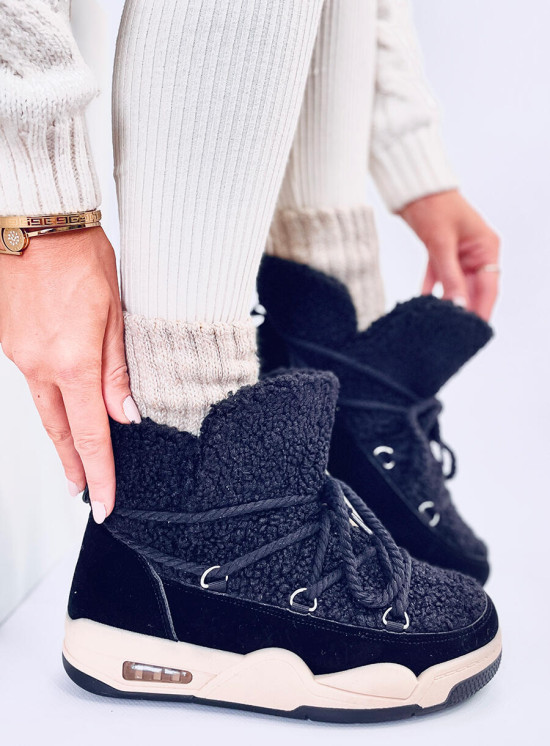 Sneakers stílusú hótaposó - fekete színű