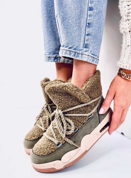 Sneakers stílusú hótaposó - khaki színű