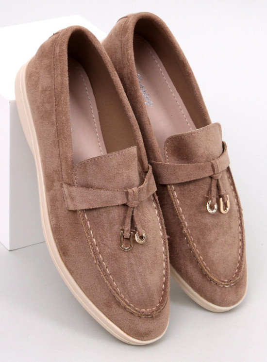 Puha velúr mokaszin - barna színű