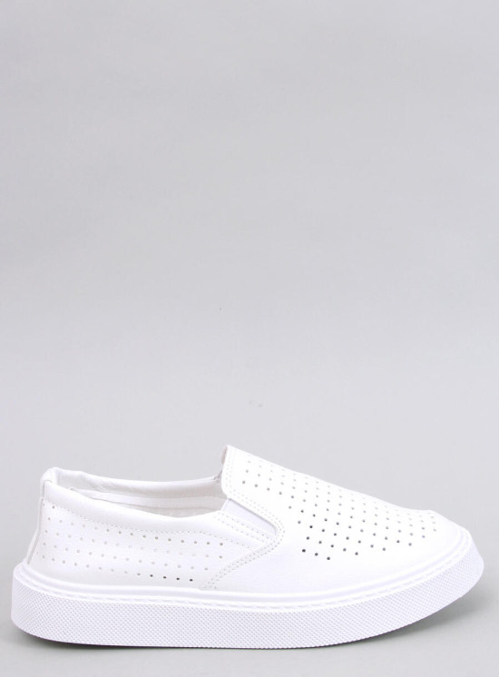 Perforált slip-on tornacipő - fehér színű