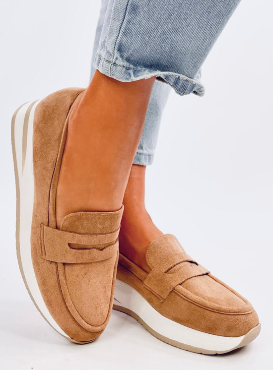 Női mokaszin sportos kivitelben - barna színű