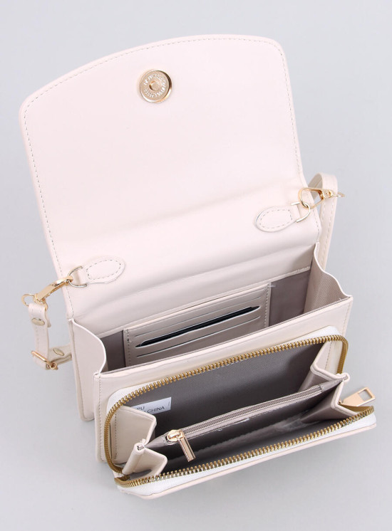 Kisméretű női kézitáska BELLA - világosbézs színű