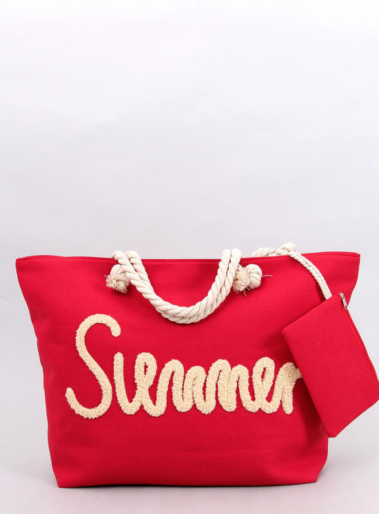 Piros színű strandtáska SUMMER