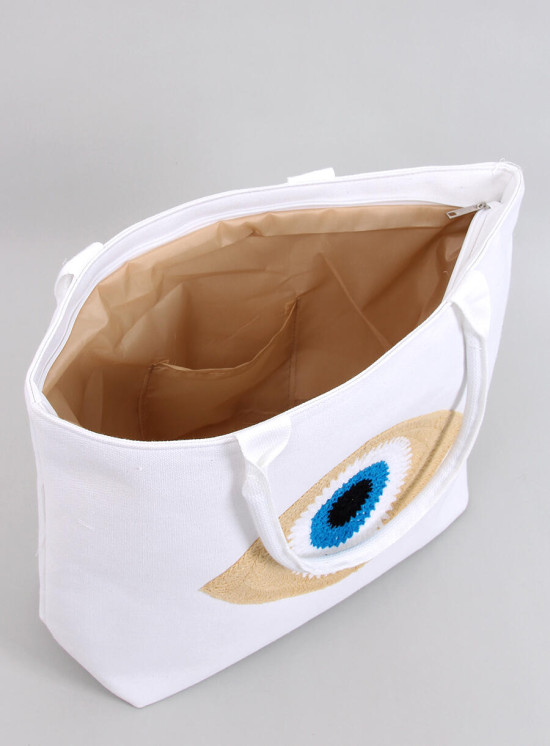 Fehér színű strandtáska EYE