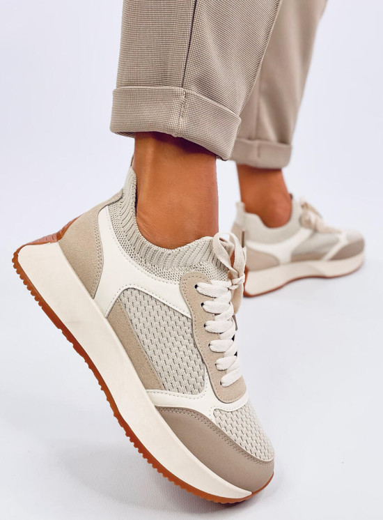 Női sportcipő - bézs/fehér színű