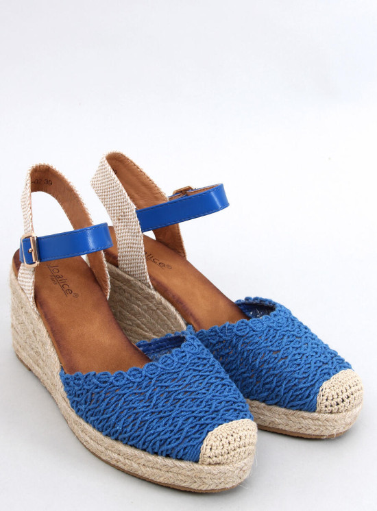 Éksarkú espadrilles szandál - kék színű