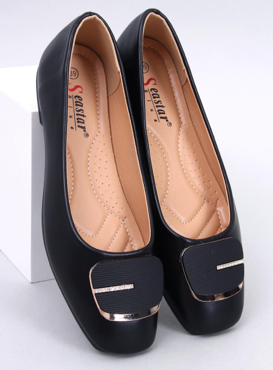 Elegáns balerina cipő - fekete színű