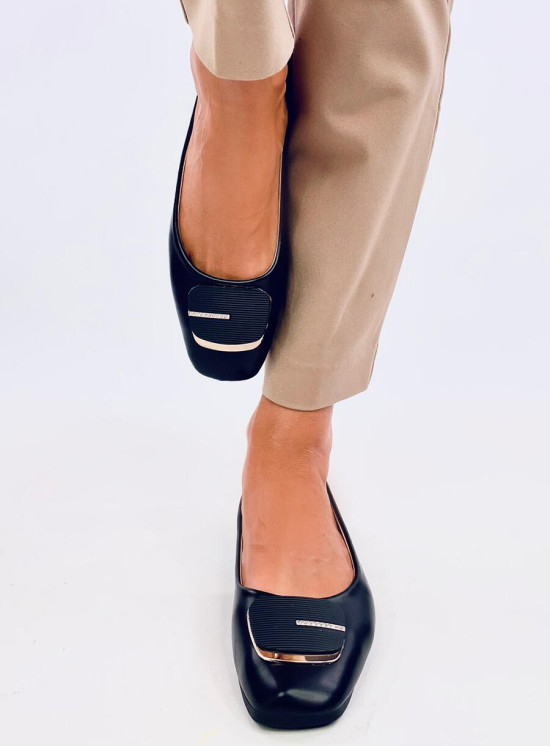 Elegáns balerina cipő - fekete színű