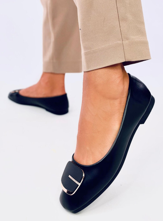 Elegáns balerina cipő - fekete színű