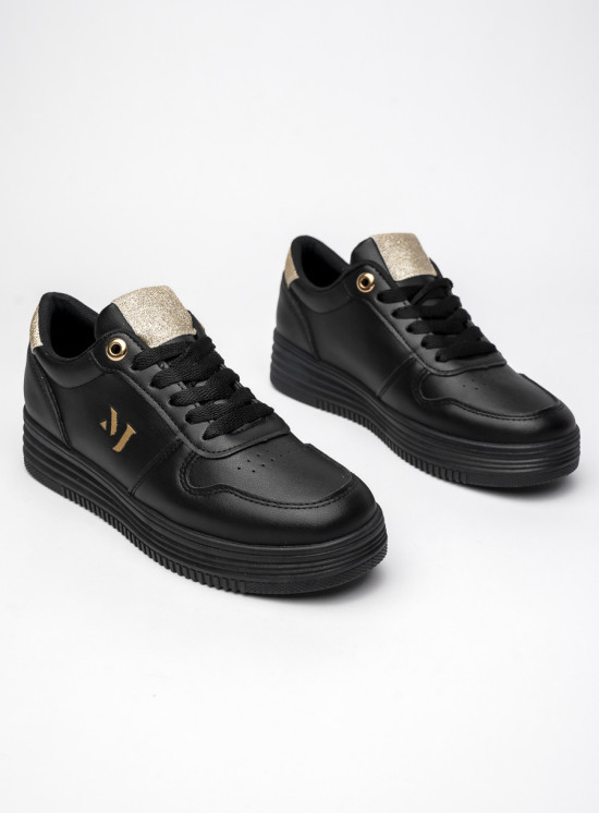 Tornacipő SASHA fekete/aranyszínű