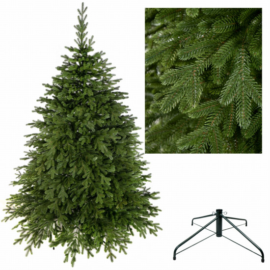 Mű karácsonyfa - Természetes lucfenyő LUXURY 220 cm