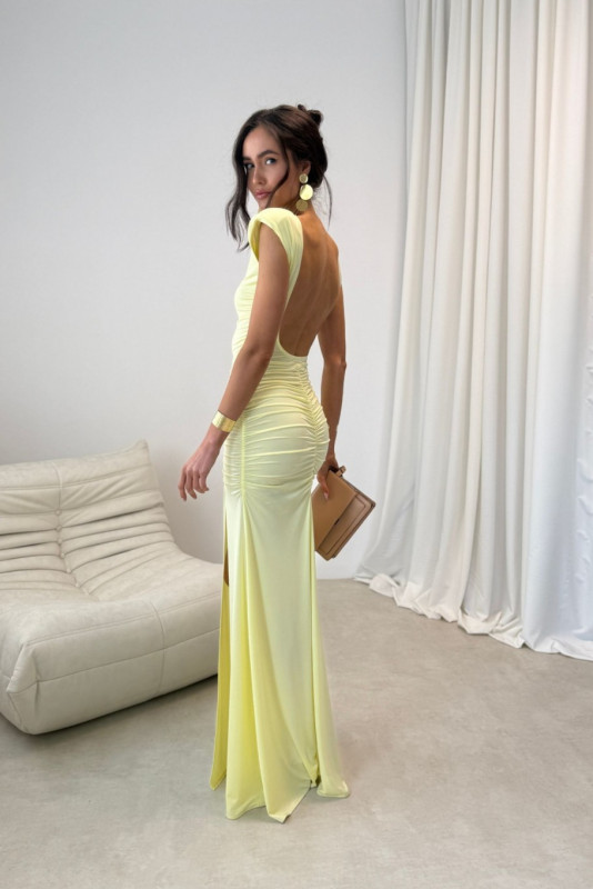 Aurelia sárga színű maxi ruha