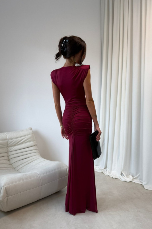 Noelia – bordó színű maxi ruha