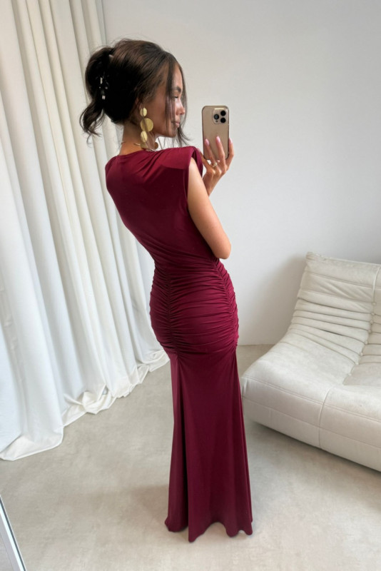 Noelia – bordó színű maxi ruha