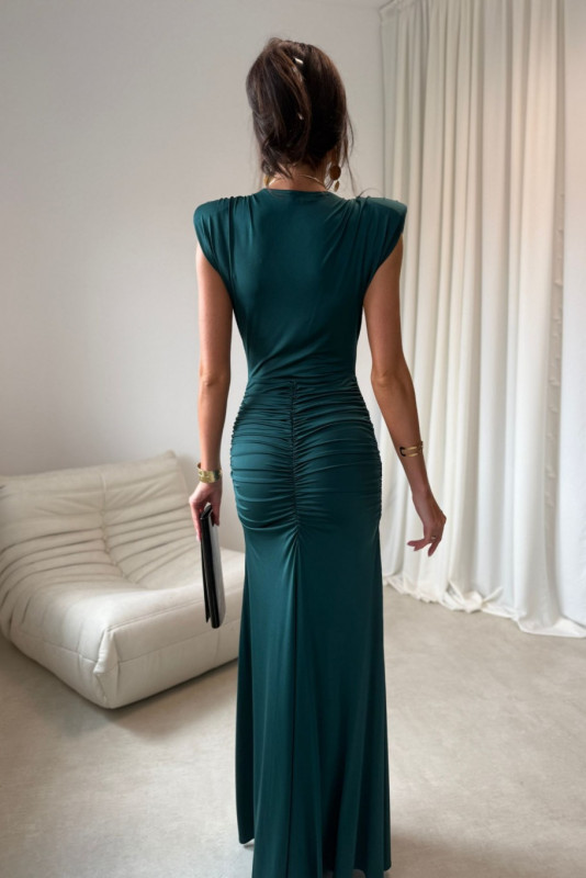 Noelia – maxi ruha sötétzöld színben