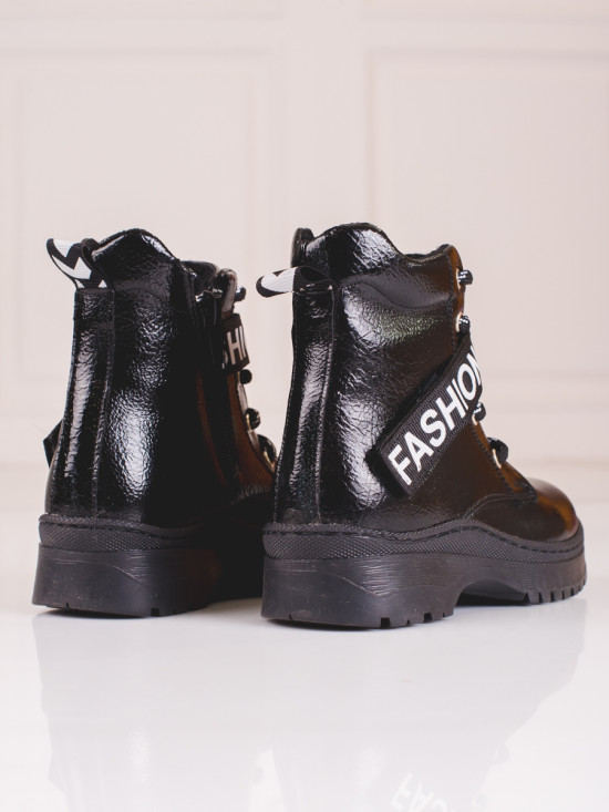 Fekete színű lány csizma Fashion