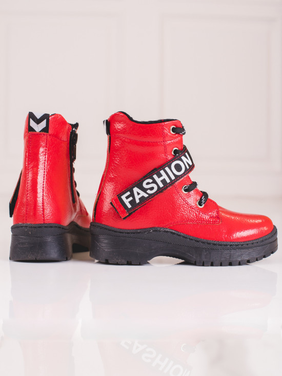 Piros színű lány csizma Fashion