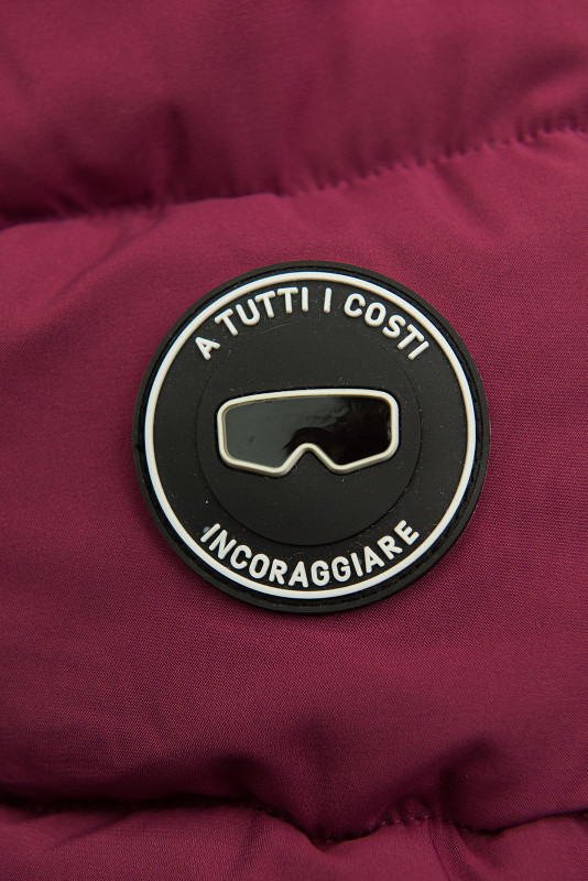 Lány téli kabát burgundi színben