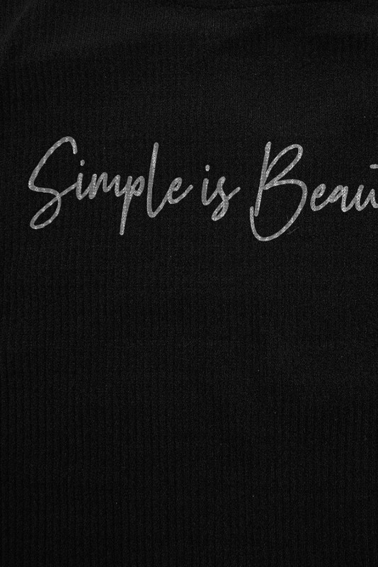 Fekete színű plus size ruha SIMPLE IS BEAUTIFUL