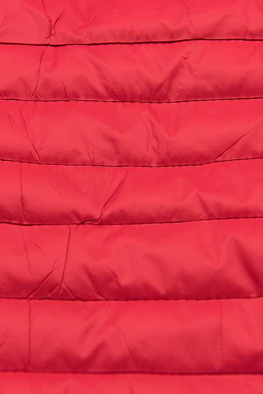 Piros színű steppelt átmeneti dzseki