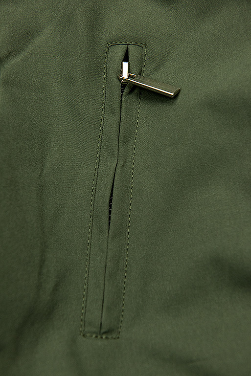 Khaki és barna színű mintás parka