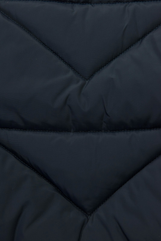 Elegáns téli kabát szőrmével -tengerészkék színű