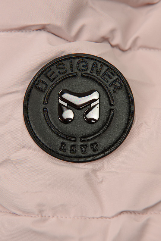 DESIGN rózsaszínű meleg télikabát