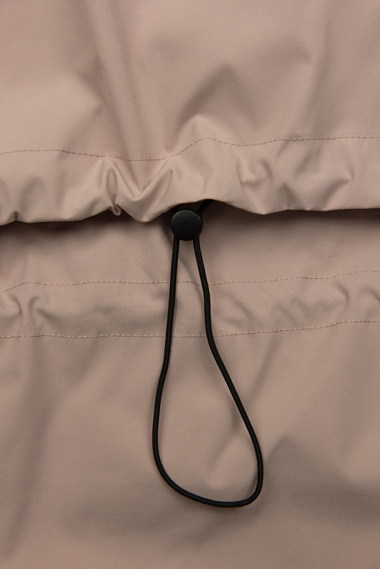 Vintage rózsaszínű tavaszi parka állítható derékkal