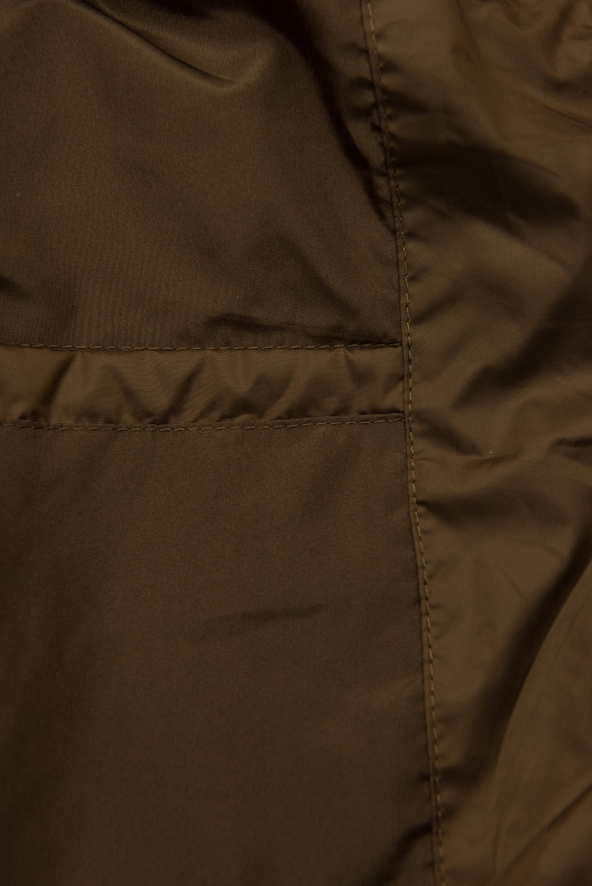 Barna színű átmeneti dzseki kötött ujjakkal