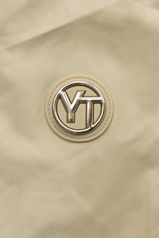 Bézs színű tavaszi parka nagy kapucnival