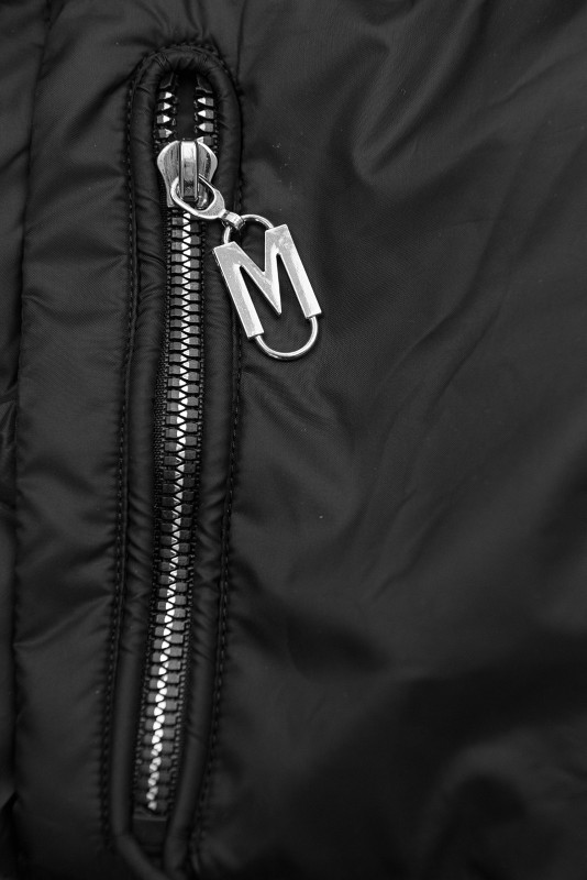 Kifordítható kapucnis dzseki - fekete/bézs színű