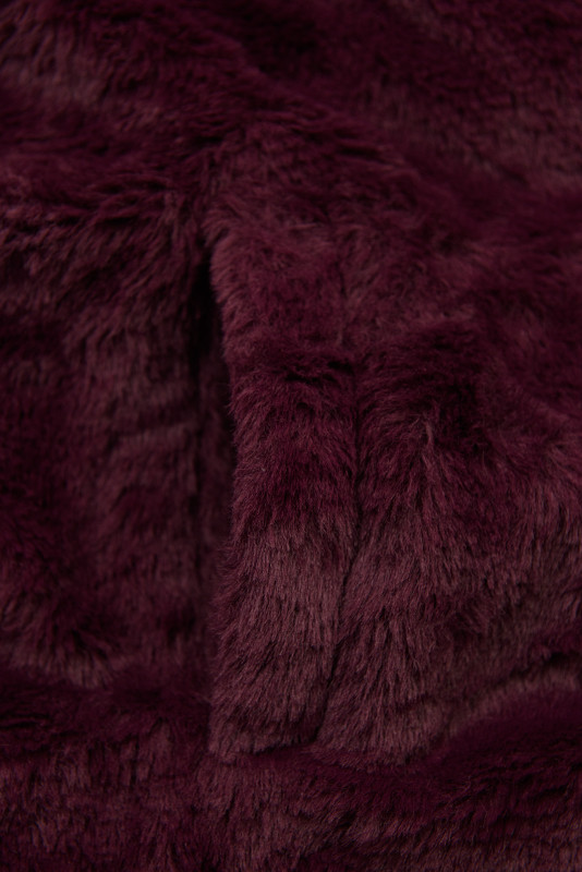 Borvörös színű kifordítható téli kabát