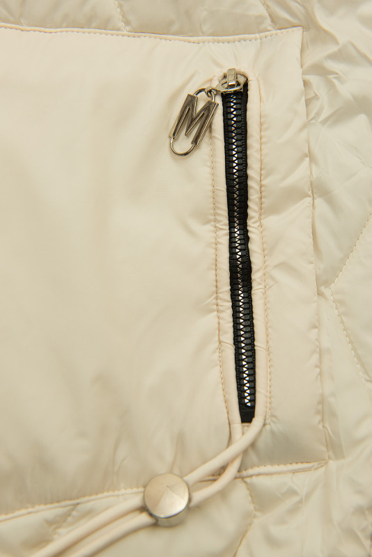 Kifordítható kapucnis dzseki - ekrü/bézs színű