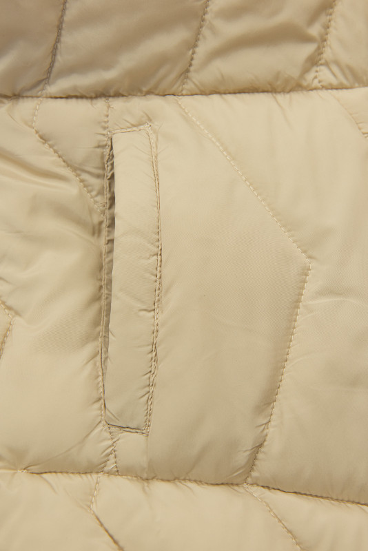 Kifordítható kapucnis dzseki - ekrü/bézs színű