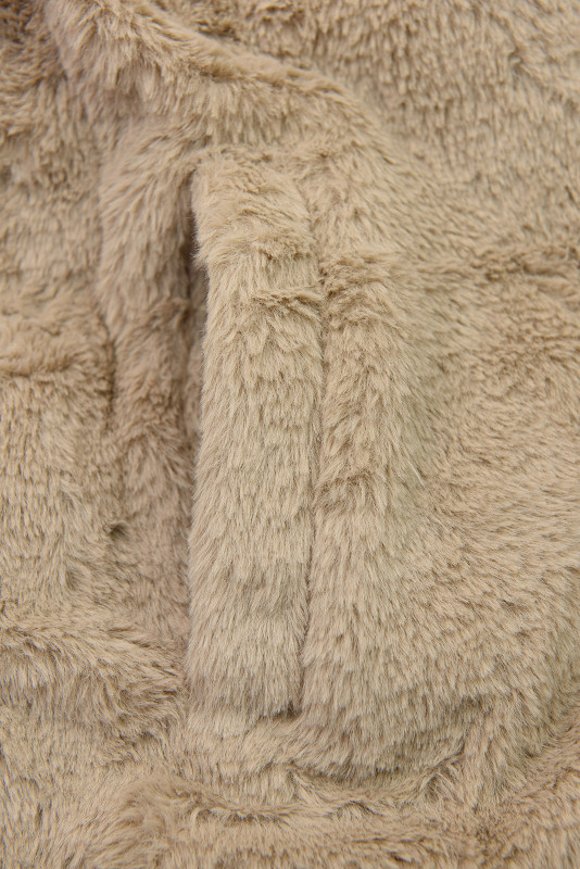 Bézs színű kifordítható téli kabát