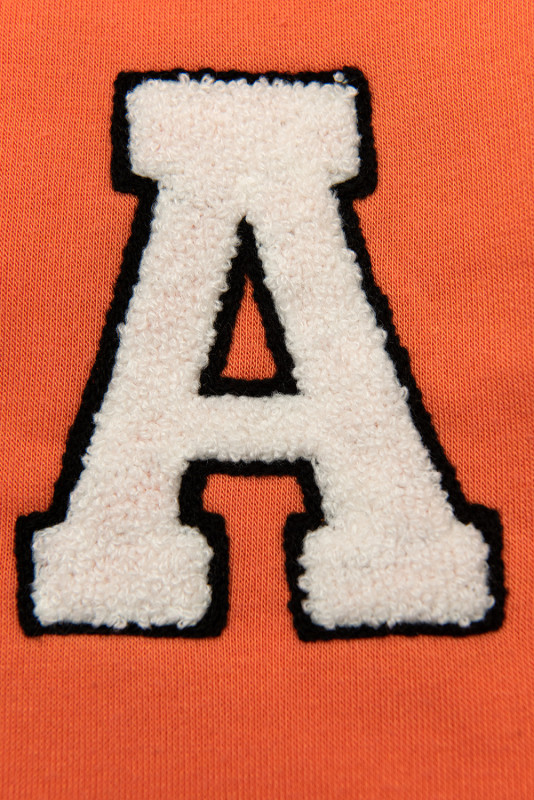 Narancssárga színű baseball felső
