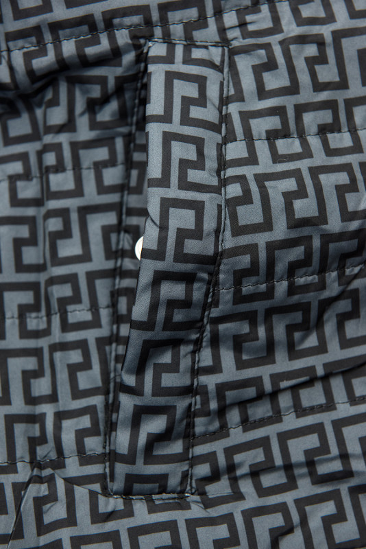 Piros és szürke színű kifordítható átmeneti kabát