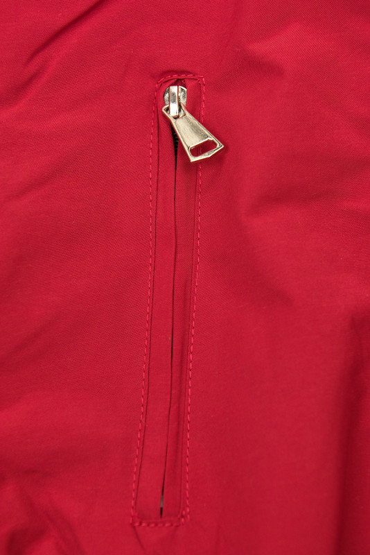 Piros és szürke színű kifordítható átmeneti kabát